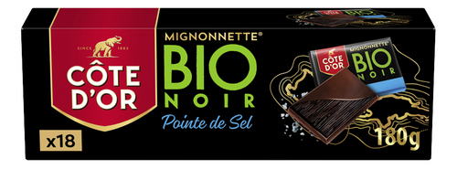 CÔTE D'OR Migno.Noir pointe sel Bio 180g