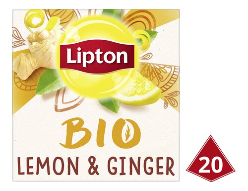 Lipton Pyramids Thee Infusie Ginger And Lemon Gember En Citroen Bio 20 Stuks Colruyt