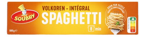SOUBRY spaghetti volkoren 500g