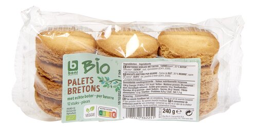 BONI BIO koeken palets bretons 12x20g