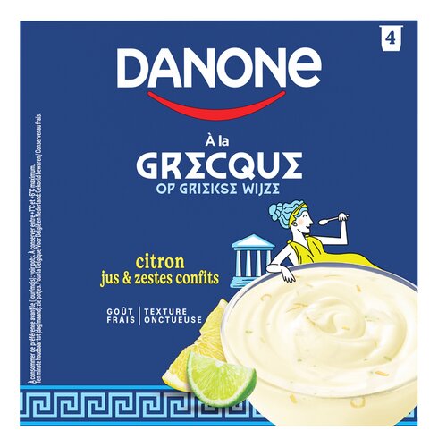 DANONE GRECQUE Yoghurt citroen 4x110g