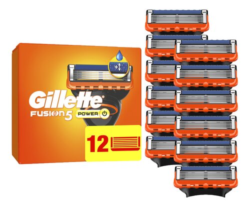 GILLETTE fusion power mesjes 12st