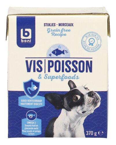 BONI hond brokken met vis in saus 370g