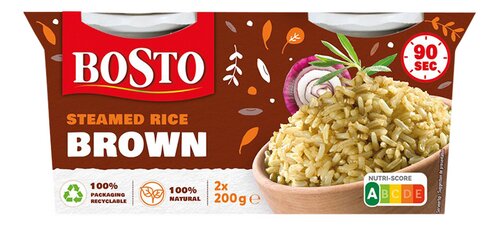 BOSTO Steamed Brown Rice 2x200g