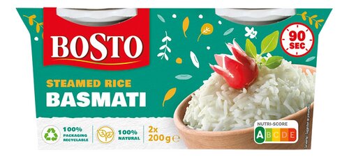 BOSTO Steamed Rice Basmati 2x200g