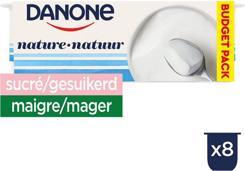 DANONE yoghurt mager nat.suiker 8x125g