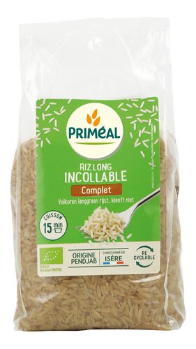 PRIMEAL lange voorgek.volrijst Bio 500g