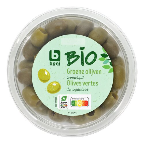BONI BIO groene olijven zonder pit 150g