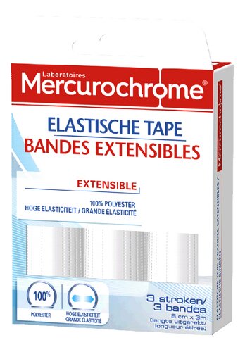 MERCUROCHROME elastische tape 3st