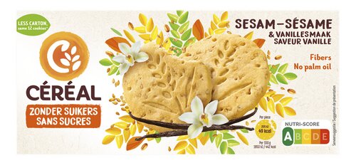 CÉRÉAL koekjes sesam vanille SV 132g