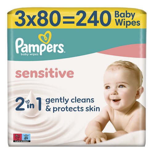 PAMPERS Wipes Sensitive 3x80st