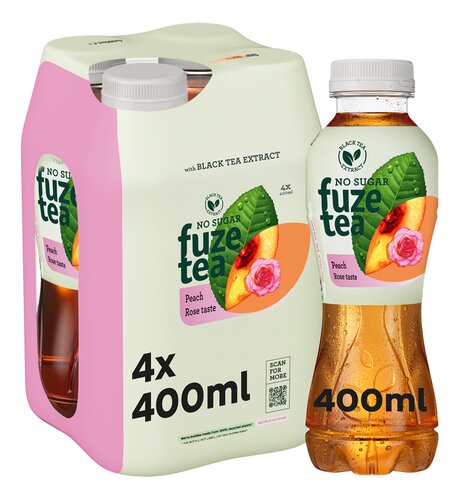 FUZE TEA No Sug.Black T.Peach-Rose 40cl
