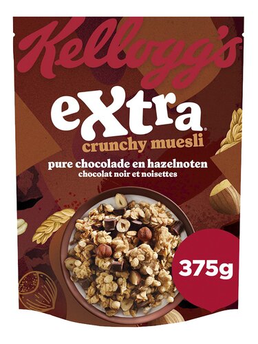 KELLOGG'S EXTRA pure choc&hazelnoot 375g