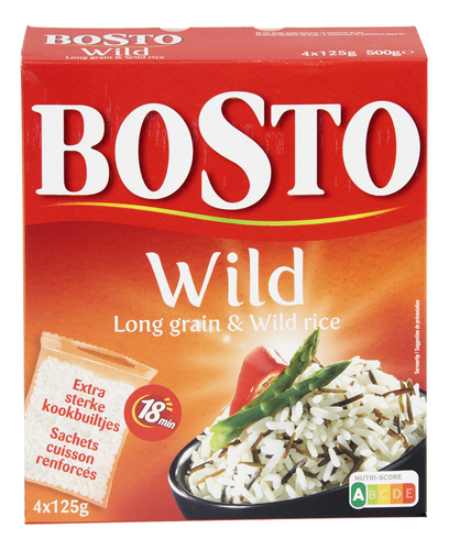 BOSTO Wild langkorrelrijst 4x125g