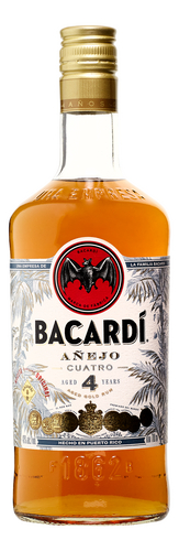 BACARDÍ Rum Añejo Cuatro 4Y 40% 70cl