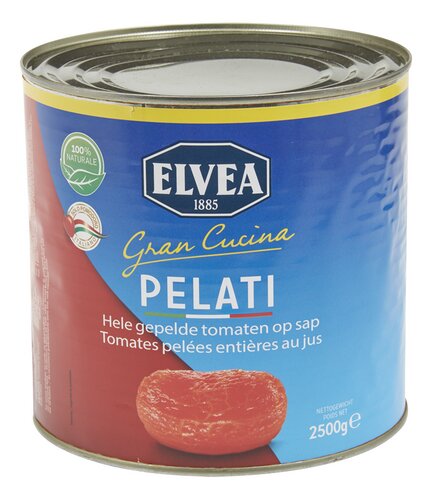 ELVEA Pelati hele gepelde tom.blik 2,5kg