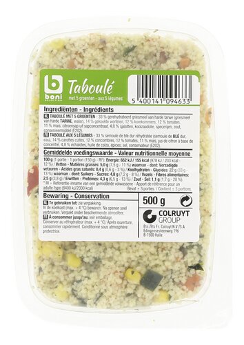 BONI taboulé 5 groenten 500g