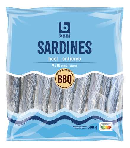 BONI hele sardines 9-18st 600g
