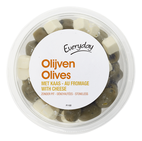 EVERYDAY groene olijven met kaas 200g