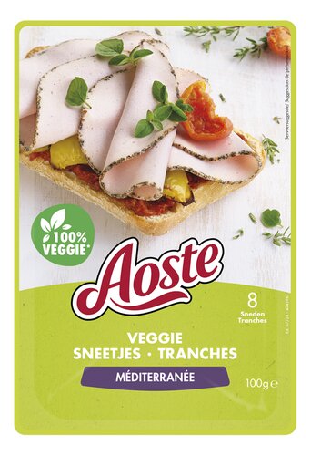AOSTE Veggie Sneetjes Méditerranée 100g