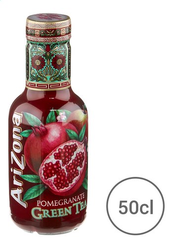 ARIZONA Green tea pomegr.niet-br. 50cl