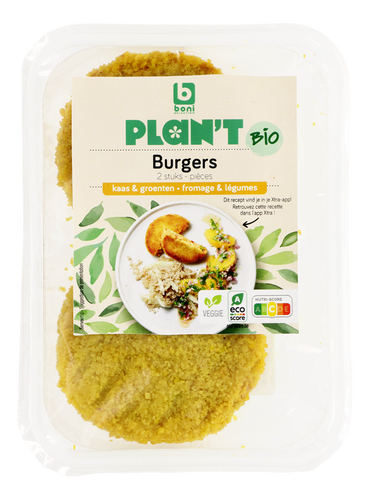 BONI PLAN'T Kaas-Groenteburger Bio 200g