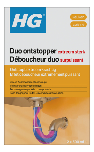 HG duo ontstopper 2x500ml