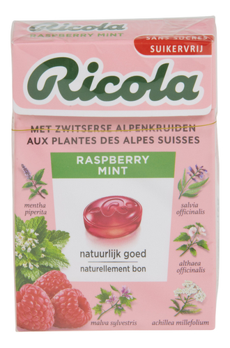 RICOLA Raspberry mint suikervrij 50g