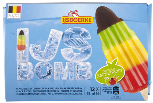 IJSBOERKE ijsbomb glace à l'eau 12x55ml