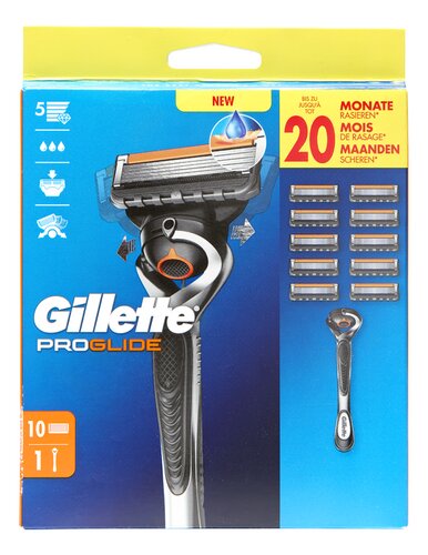 GILLETTE scheerapparaat + 10 mesjes