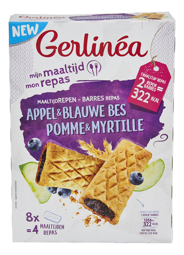 Gerlinea Barres Repas Pomme Myrtilles 8x45g Colruyt