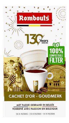ROMBOUTS Filterkoffie Goudmerk 10st