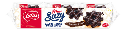 Lotus Suzy Mini Gaufres Liege Chocolat 9 Pieces 292g Colruyt