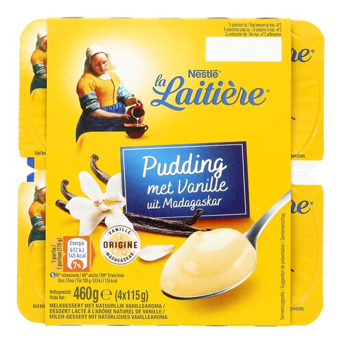 LA LAITIÈRE pudding vanille 4x115g