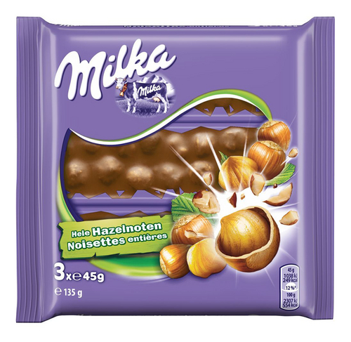 MILKA melk hazelnoten 3x45g
