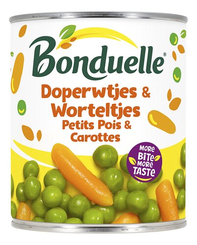 BONDUELLE doperwt & wortel blik 610g