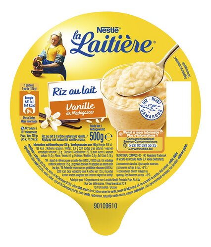 LA LAITIÈRE rijstpap vanille 500g