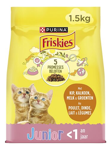 FRISKIES junior kat kip & melk 1,5kg