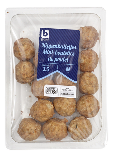 BONI mini gevogelte balletjes 300g