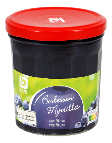 BONI confituur bosbessen 61% 370g