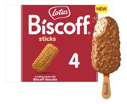 LOTUS BISCOFF Ijs stick 4x90ml