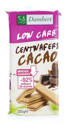 DAMHERT Centwafer cacao Low Carb MS 150g
