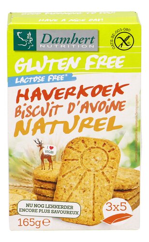DAMHERT Haverkoek naturel GV LV 165g