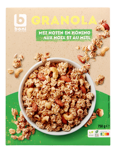 BONI granola noten honing 750g