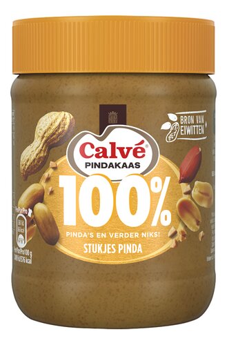 CALVÉ Pindakaas 100% grof gemalen 350g