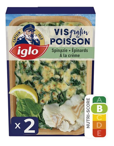 IGLO visgratin spinazie room MSC 380g