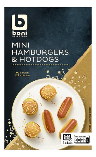 BONI Mini hamburgers/hotdogs 2x4st 136g