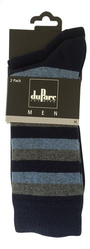 DUPARC herensok tricolor blauw 39/42 2p