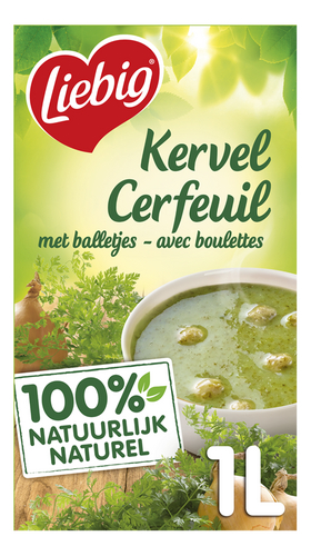 LIEBIG kervelsoep met balletjes brik 1L
