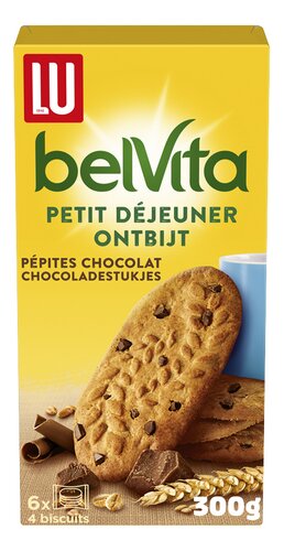 LU BELVITA Ontbijt choc.stukjes 6x50g